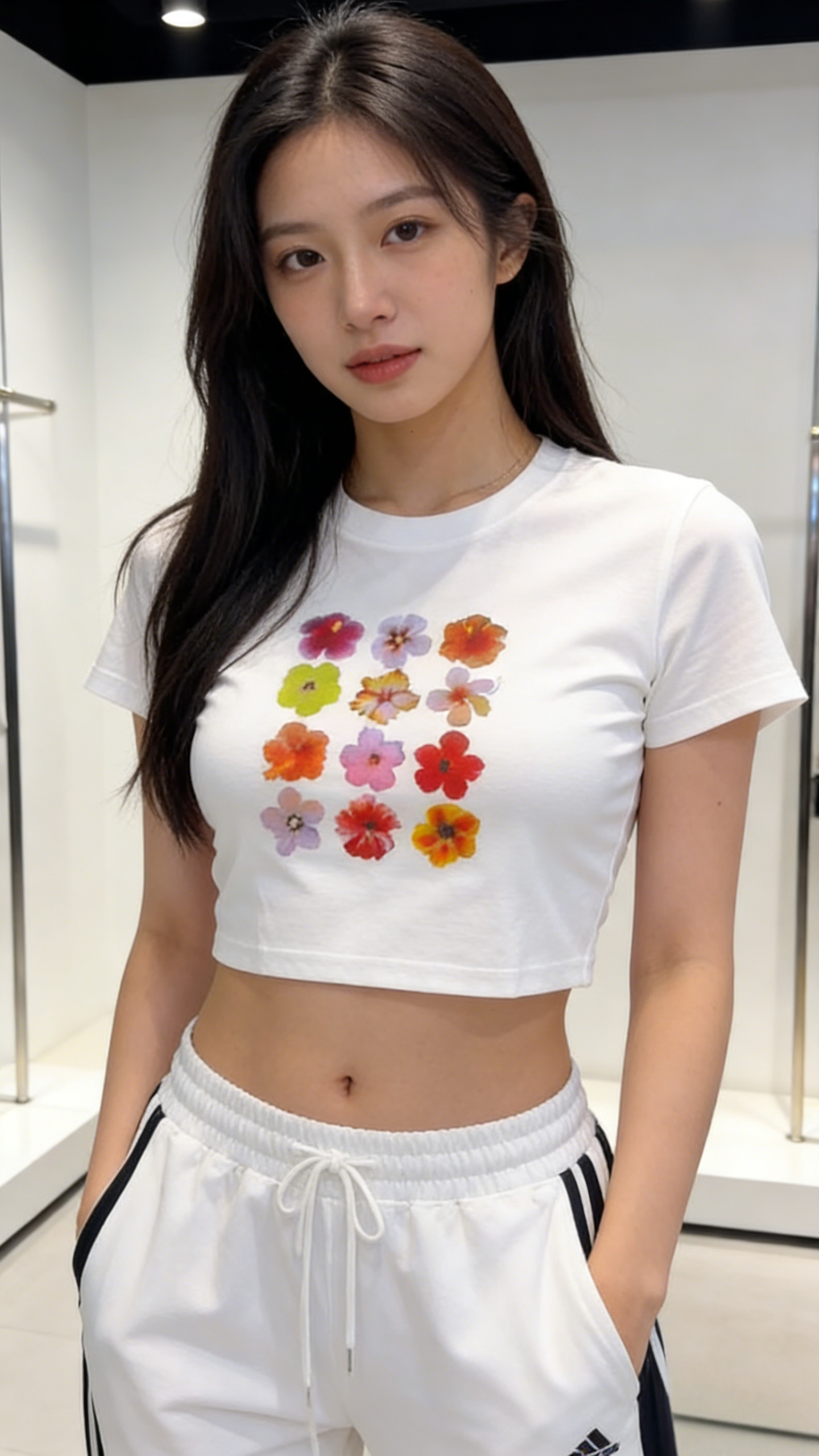 TransIslandTrading The Twelve-grid floral print ladies’ short style T-shirt starting at $1.7 Add me on WhatsApp: 85247435362